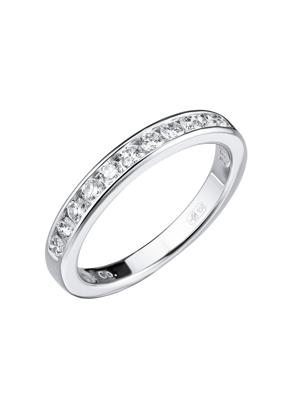 Кольцо Tiffany & Co Setting Wedding Band in Platinum with a Half-circle of Diamonds 3 mm 60004010(13313) №3