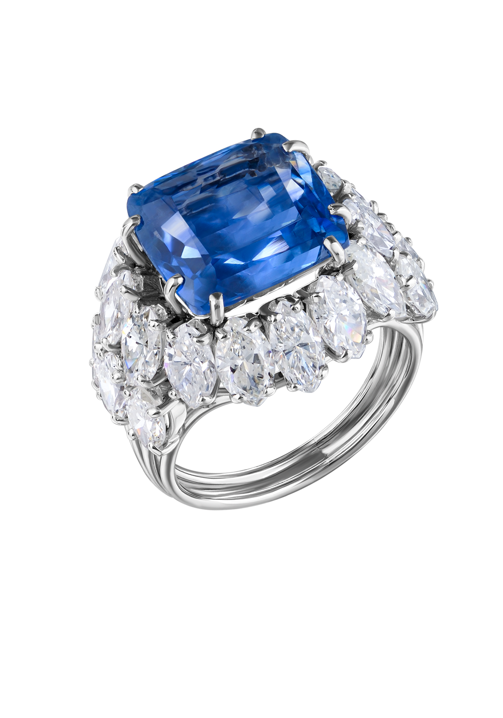 Кольцо GRS Gemresearch Swisslab 11,03 ct Natural Sapphire Blue НЕГРЕТЫЙ(12916) №4