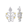 Серьги No name White Gold & Sapphire & Diamond(56177) №1