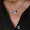 Подвеска No name в стиле Harry Winston "Graffiti" Diamonds & Sapphire in Platinum(53536) №3
