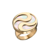 Кольцо Bvlgari Optical Illusion Spinning Yellow Gold & Mother of Pearl(56400) №1