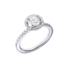 Кольцо No name 0,88 ct O-P/VS2 Round Cut Diamond & White Gold(56424) №1