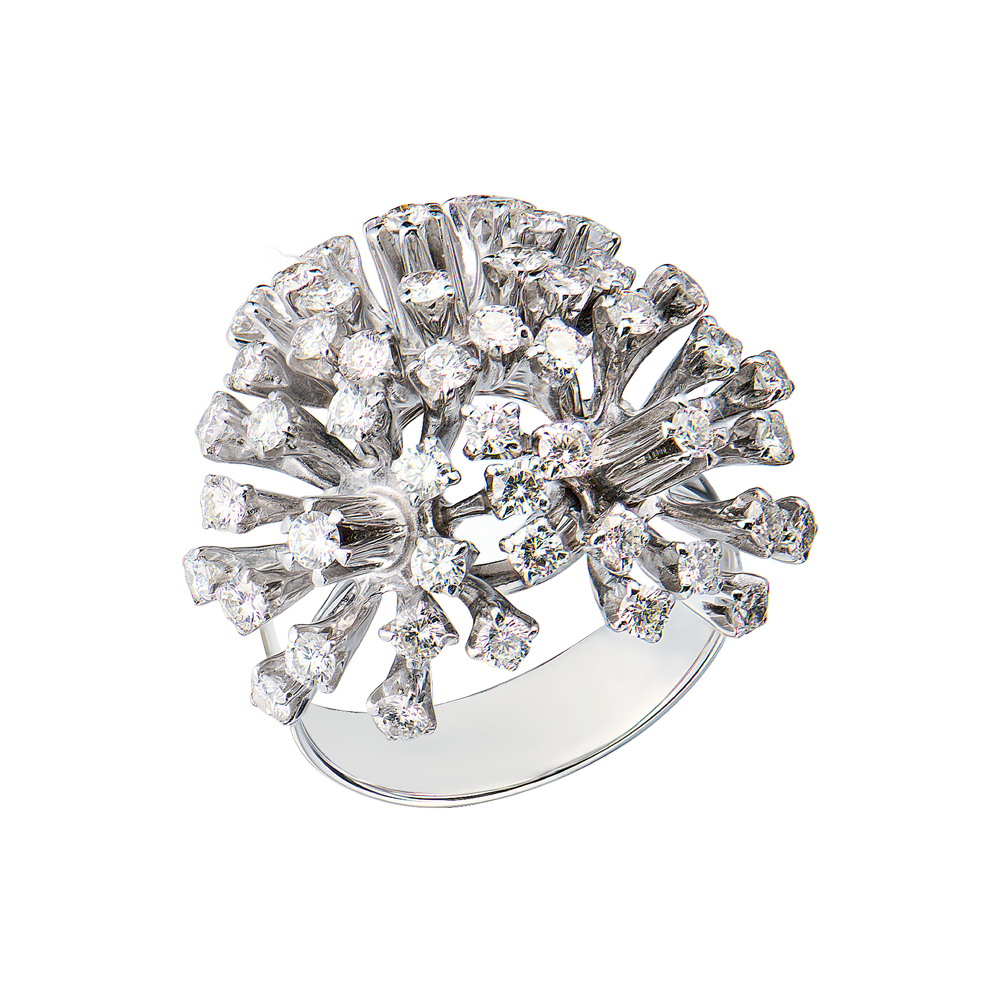 Кольцо No name 2,30 ct Round Cut Diamonds & White Gold(55361) №3