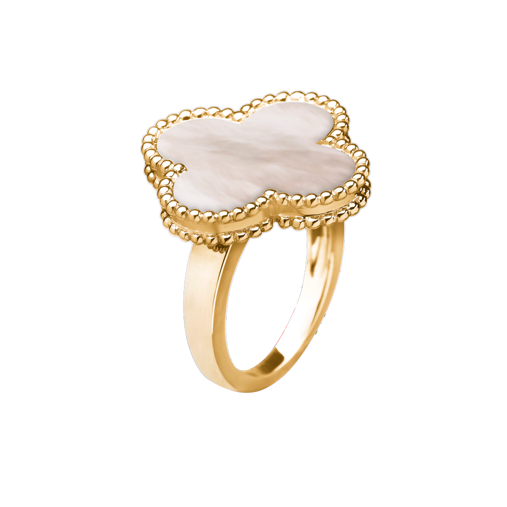 Кольцо Van Cleef & Arpels Magic Alhambra yellow gold white mother-of-pearl VCARF78900(20350) №4