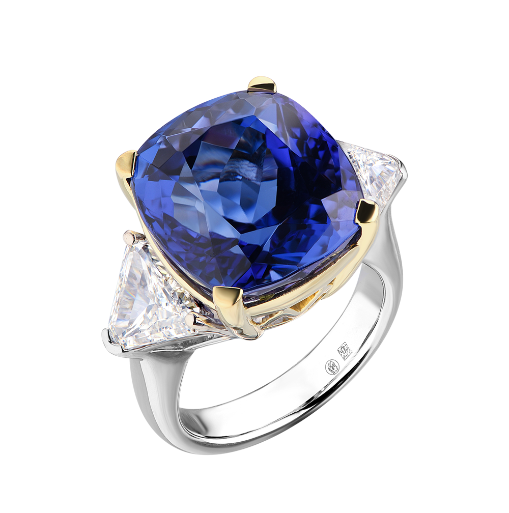 Кольцо Shimansky jewelry 17.95 ct Deep Blue/VVS Natural Tanzanite(23072) №3