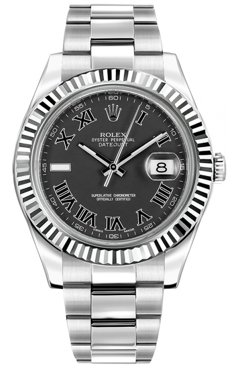 Швейцарские часы Rolex Datejust II Black Roman Dial 116334(19221) №3