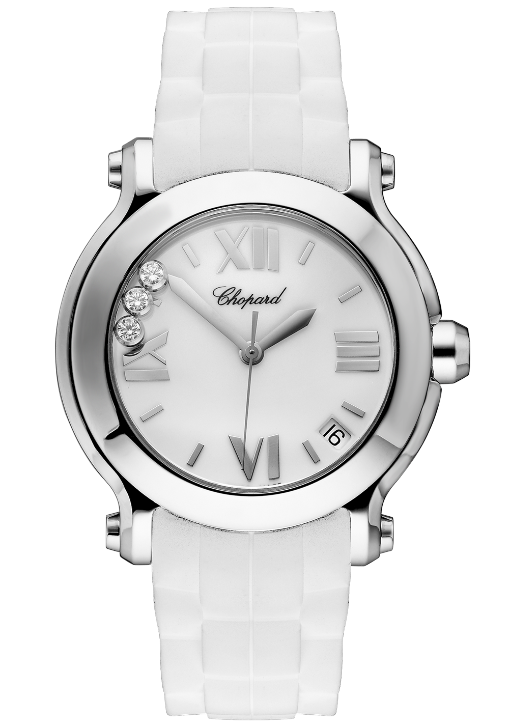 Швейцарские часы Chopard Happy Sport Round 36mm 3 Diamonds 278475-3016(14983) №5