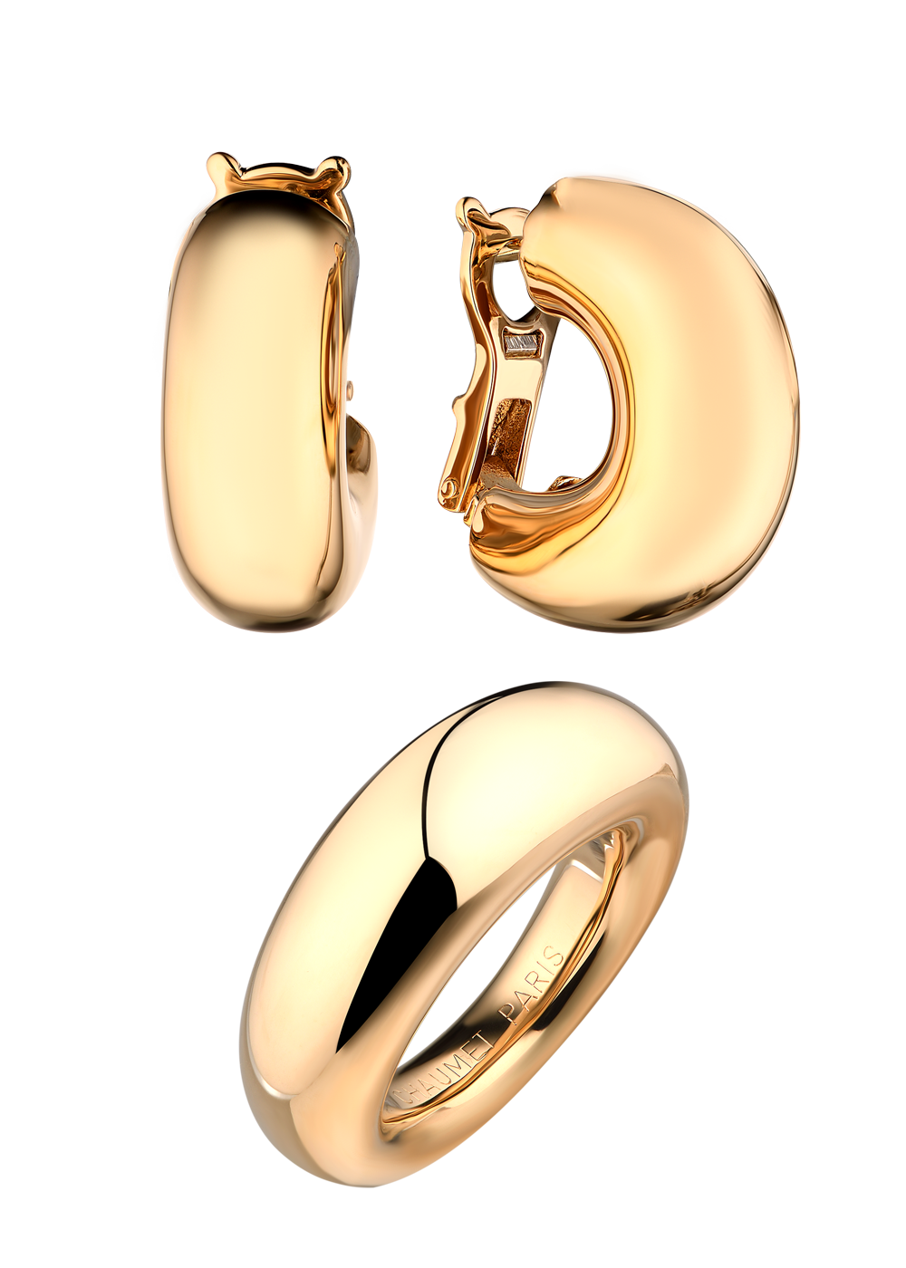 Комплект Chaumet Anneau Yellow Gold Ring & Hoop Yellow Gold Earrings(14696) №4