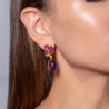 Серьги Bvlgari Diamond Sapphire Amethyst Flower Earrings(12869) №5
