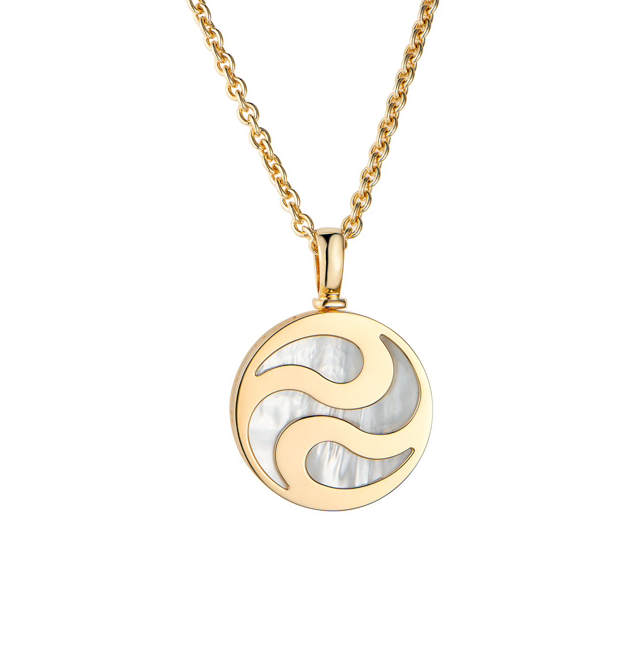 Подвеска Bvlgari Optical Illusion Spinning Yellow Gold & Mother of Pearl(56404) №2