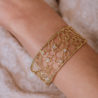 Браслет Roberto Coin Bollicine Diamond Cuff Yellow Gold(20840) №2