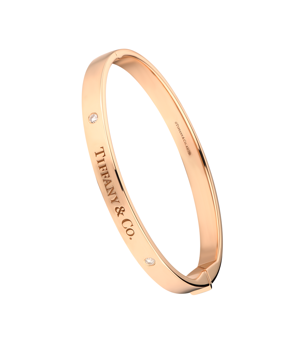 Браслет Tiffany & Co Rose Gold & Diamonds Band Bracelet(16840) №2
