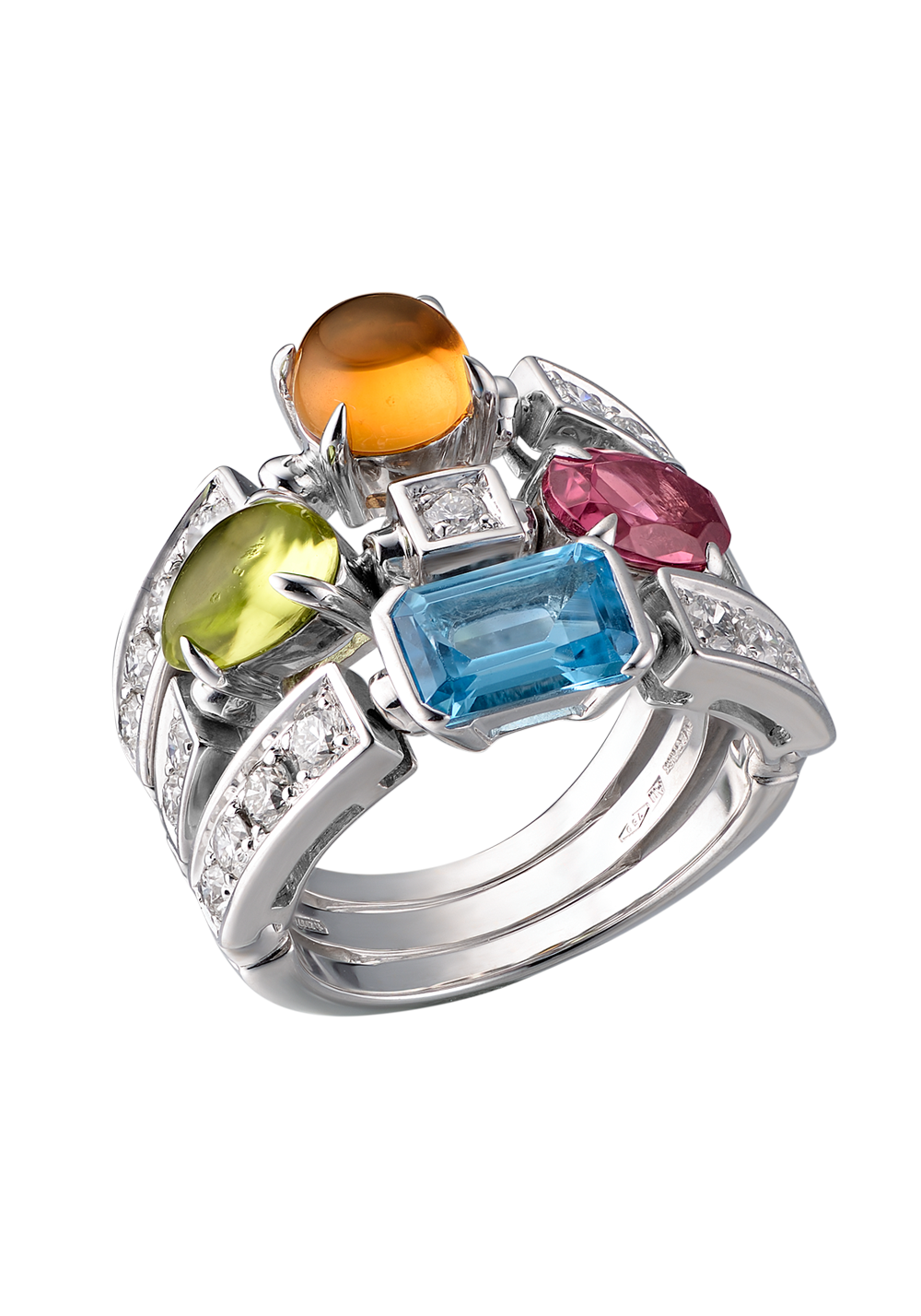 Кольцо Bvlgari Allegra Color Collection 3-Band Ring AN852714(12452) №2