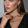 Серьги Tiffany & Co Etoile Platinum & Diamond Hoop Earrings(50265) №3