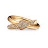 Кольцо Tiffany & Co Knot Double Row in Yellow Gold with Diamonds 69346626(17076) №1