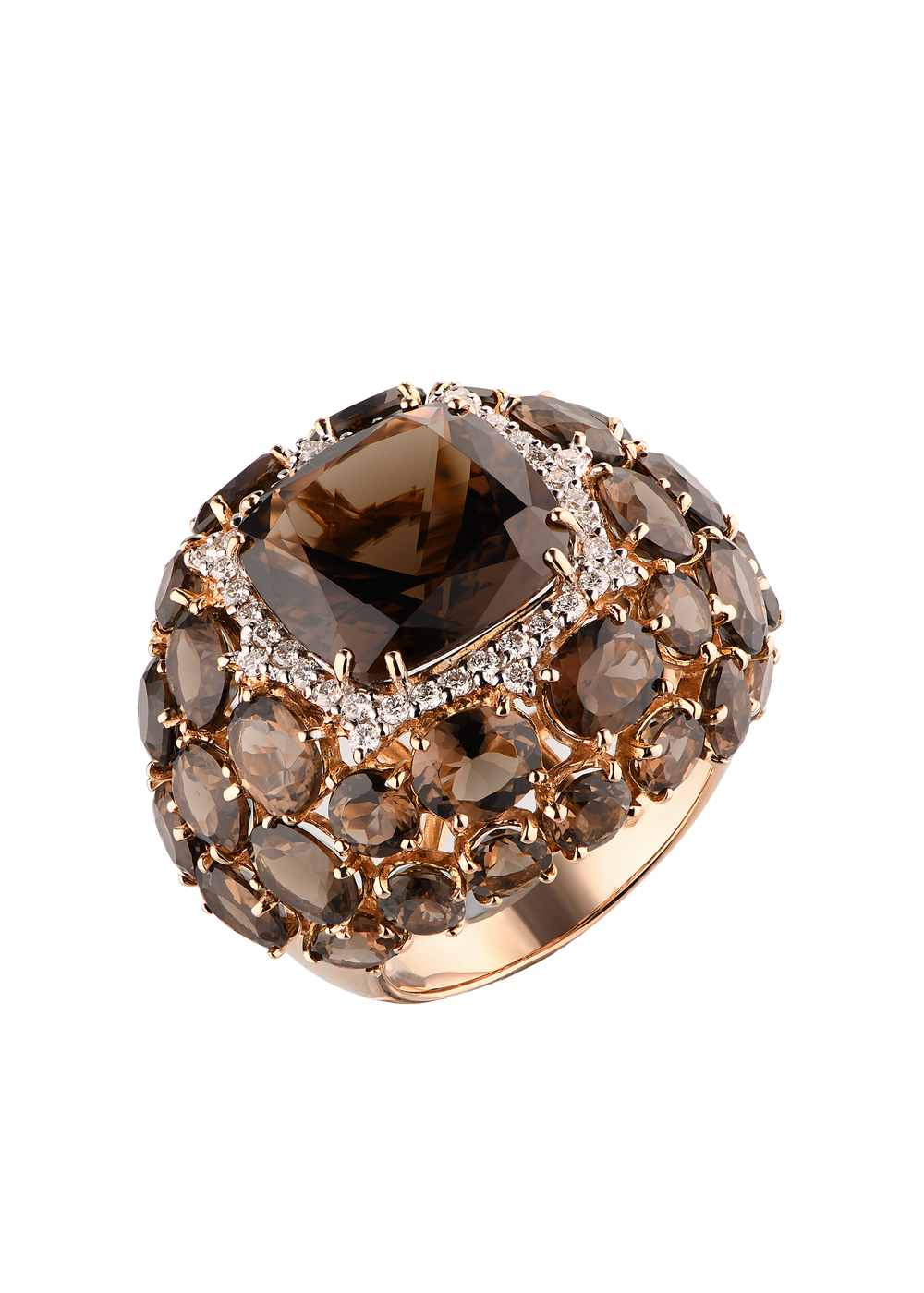Кольцо Casato Smoky Quartz & Diamonds(13365) №8
