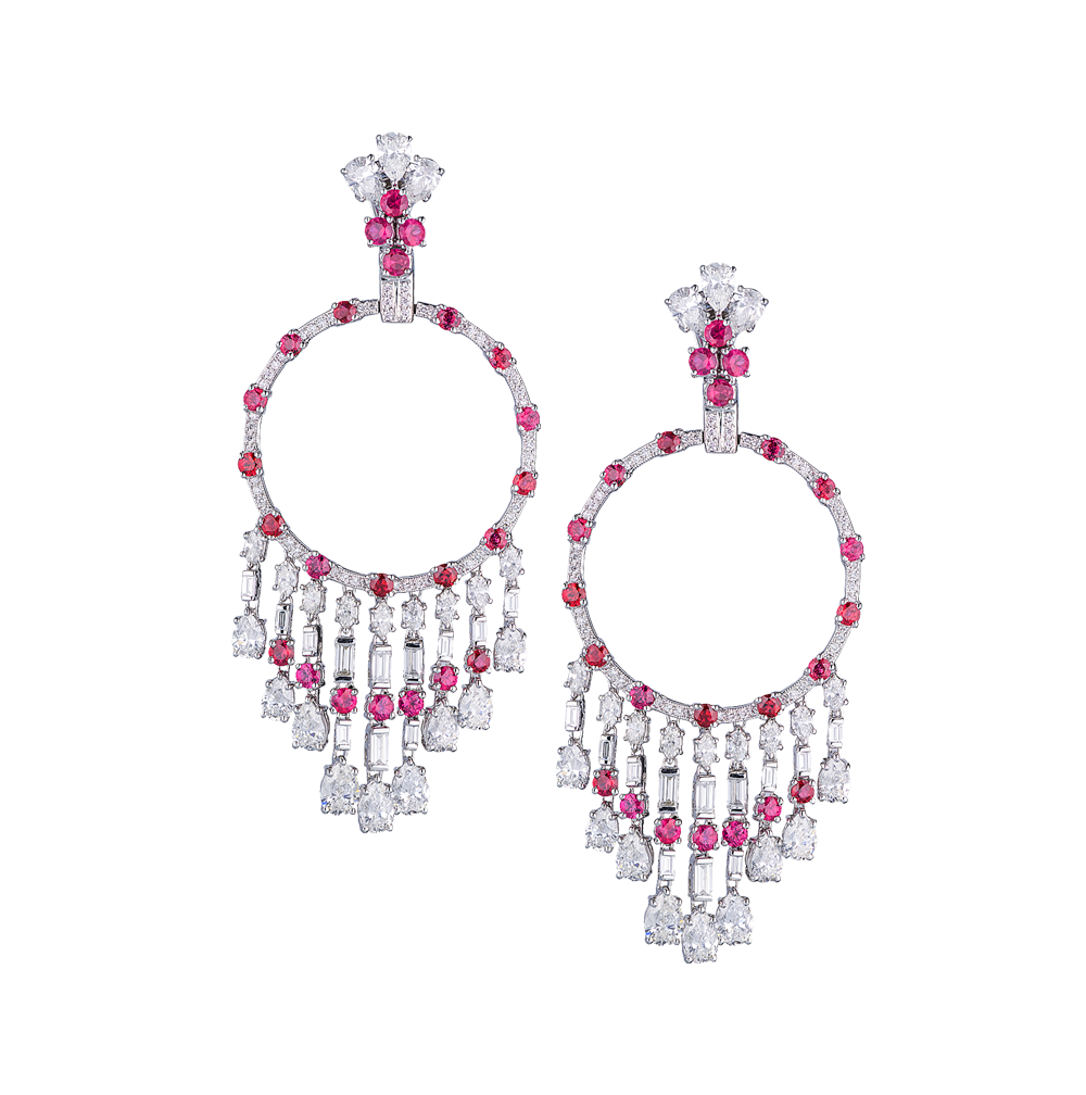Серьги Graff Gypsy earrings with Diamonds & Rubies GE8772(19989) №5