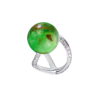 Кольцо Scavia Jewels Egizia Collection Green Turquoise Bead & Diamond & White Gold(56305) №1